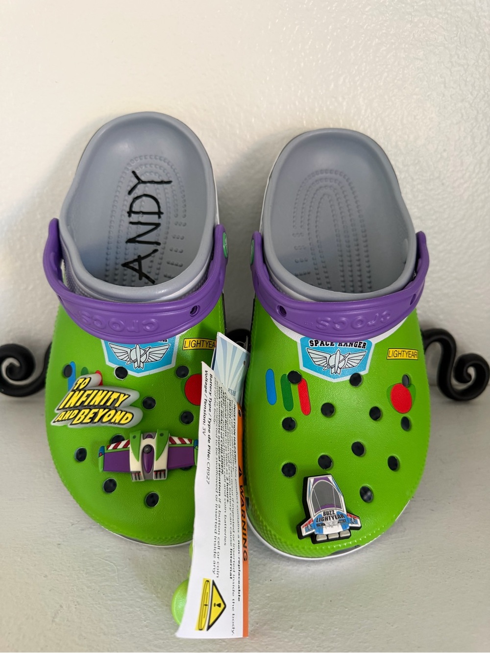 NEW Crocs men 7 Disney Buzz Lightyear Clog Toy Story Light Up Cosplay